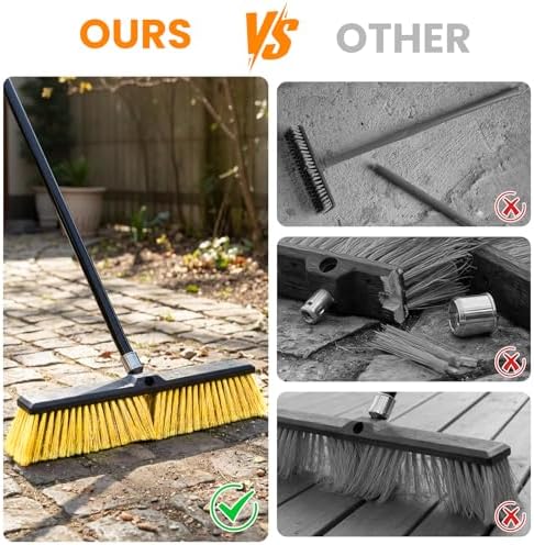 3 Pack 24-Inch Outdoor Push Brooms - Image 5