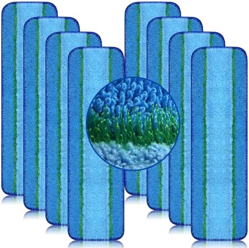 8 Pack 18Inch Deep Cleaning Replacement Pads Compatible by FURCIELOS