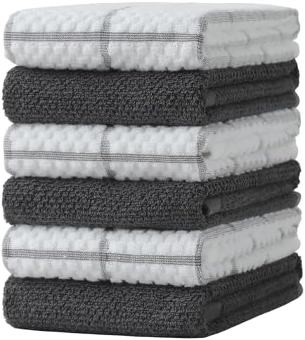 100% Cotton Kitchen Dish Towels, 6 Pack by Unknown