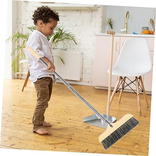 Wood Bristle Hand Broom with Long Handle - Image 6