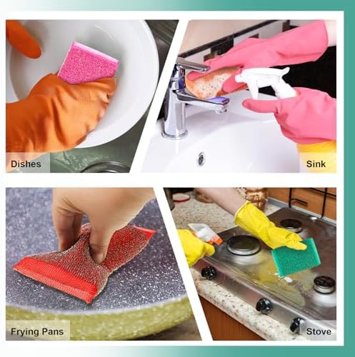 Thyle 24 Pack Kitchen Sponges for Dish, Non Scratch Scrubber, Vibrant Color - Image 5