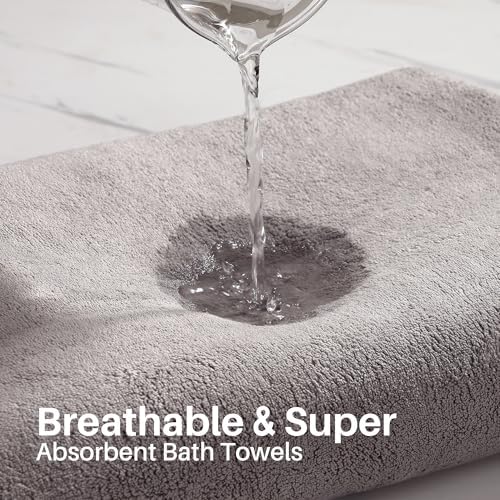 JOYMOOP Microfiber Bath Towels 4 Packs Extra Large 30" x 60" - Image 5