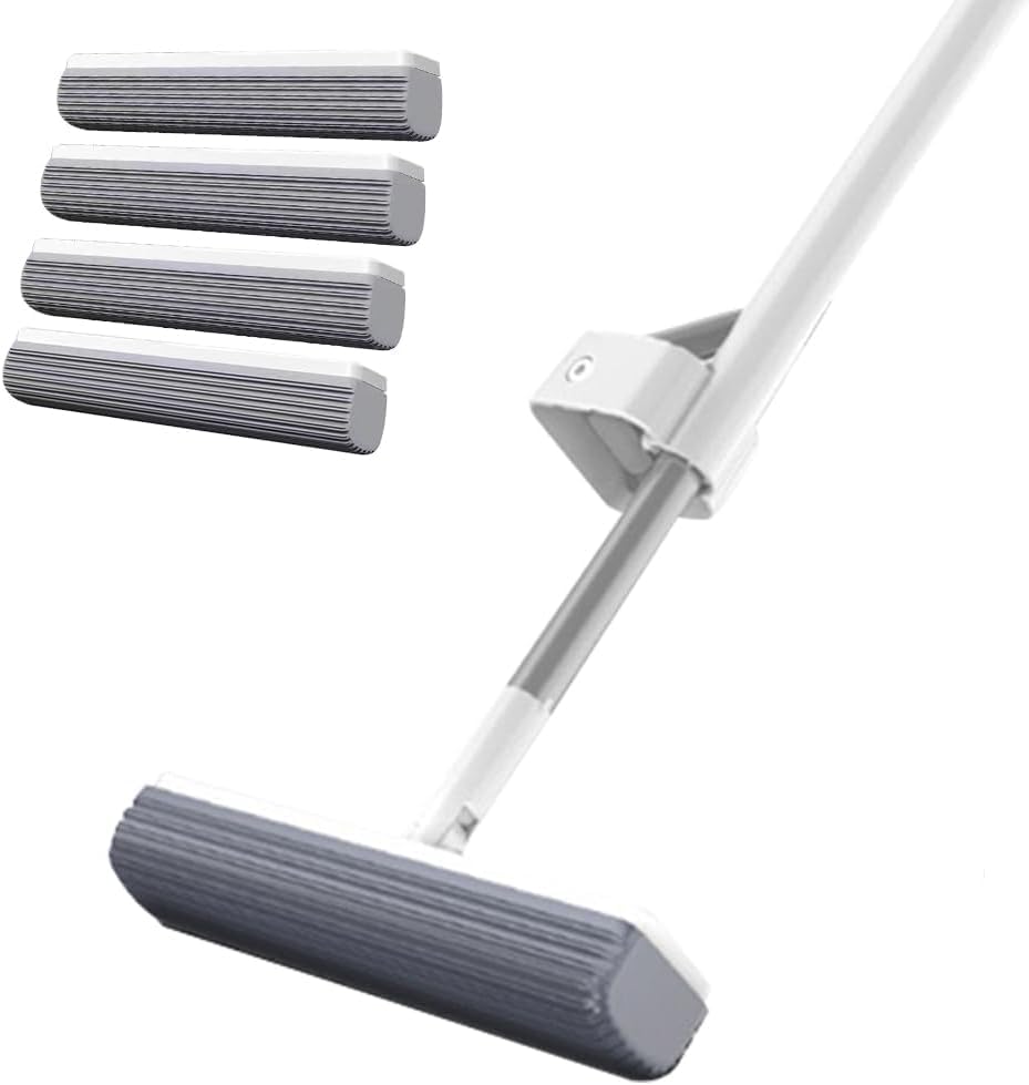 Self-Wringing Sponge Mops for Floor Cleaning, Self-Washing Roller Sponge Mop by Unknown