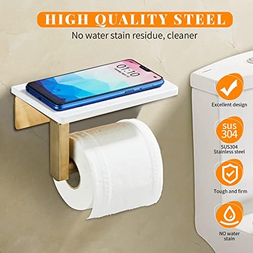 Brushed Gold Toilet Paper Holder - Image 6