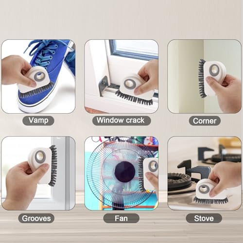 PEUTIER 2pcs Crevice Cleaning Brush, Hard Bristle Window Track Cleaning Tools 2 - Image 6