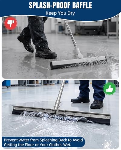 33.4" Large Floor Squeegee for Concrete, Heavy Duty Silicone Blade - Image 4
