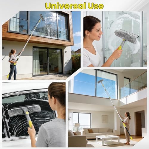 Window Squeegee with Extension Pole, 20FT Reach Squeegee - Image 7