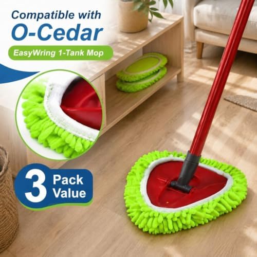 3 Pack Chenille Microfiber Mop Head Covers Compatible - Image 2