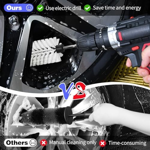 1 Pack Drill Brush for Car Wheel and Bottle - Image 2
