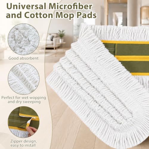 Qinyoung 4 Pack 36'' Microfiber Cotton Dust Mop Pads - Image 3