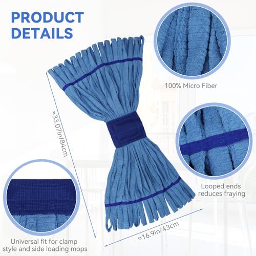 Heavy Duty Commercial Mop Head Replacement Microfiber Tube Mop Heads - Image 6