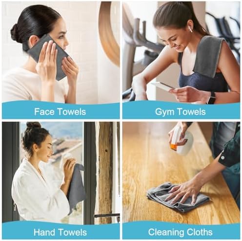 Orighty Wash Cloths, Face Towels 12x12 Inch 10 Pack - Image 7