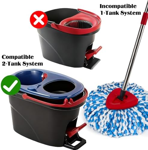 Spin Mop Head Replacement Set for O-Ceda RinseClean 2-Tank System Spin Mops - Image 2