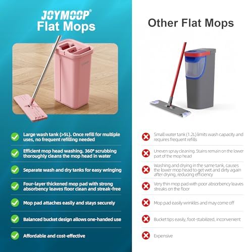 JOYMOOP Pink Mop and Bucket - Image 6
