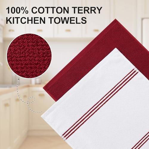 Homaxy Dual Design Cotton Kitchen Towels - Image 2