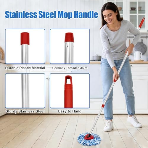 Mop Heads Replacements, Mop Handle, Scrub Brush, Base - Image 6