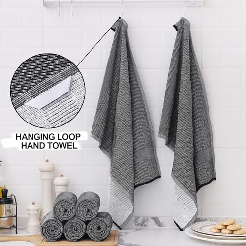 Homaxy 380 GSM Cotton Premium Kitchen Towels 6 Pack - Image 3