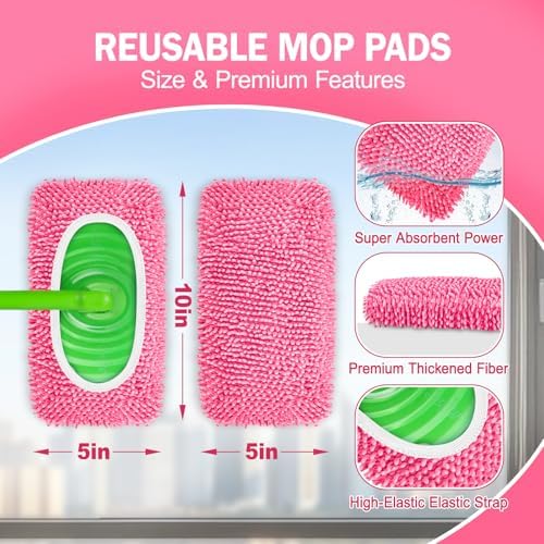 8 Pack Reusable Mop Pads Compatible - Image 3