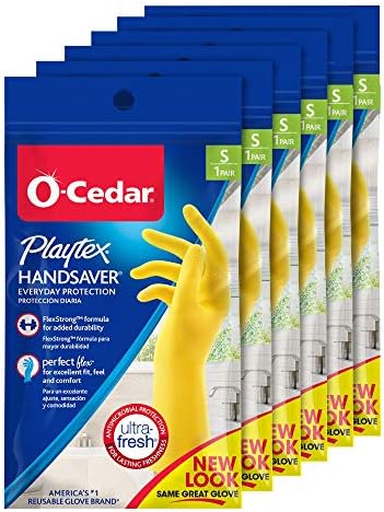 PLAYTEX HandSaver Reuseable Rubber Cleaning Gloves, Everyday Protection by Playtex