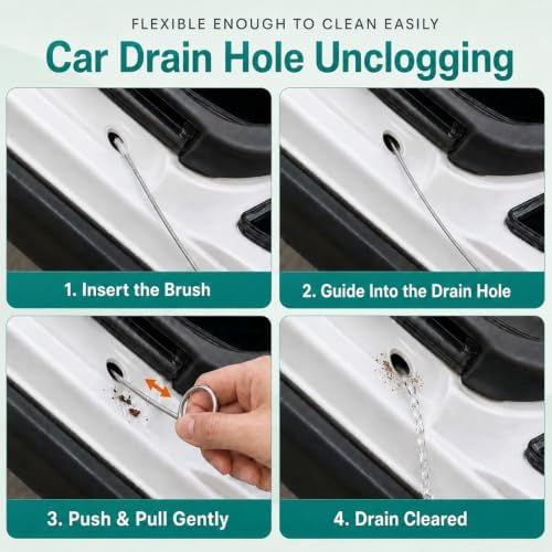 2-Pack 80-Inch Flexible Drain Brush, AC Drain Line & Sunroof Tool - Image 7