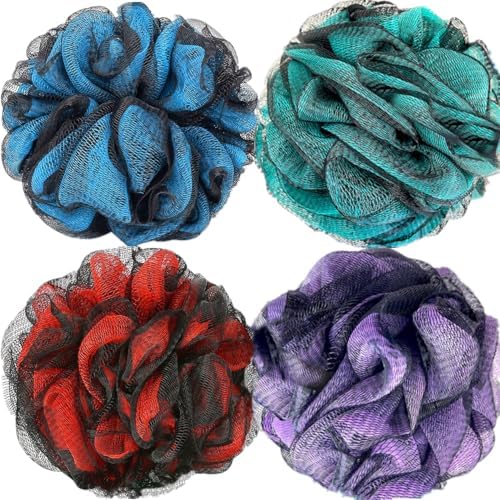 Fu Store Loofah Sponge Shower Loofahs 4 Colors Bath Sponges Body Scrubbers by FuStore