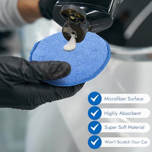 10 Pack Wax Applicator Pads Microfiber - Image 4