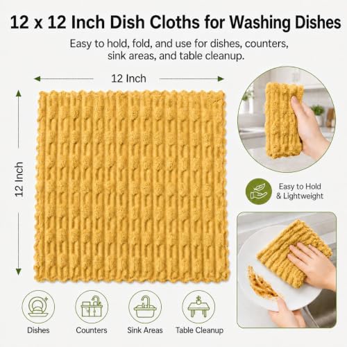 kimteny Microfiber Dish Cloths for Washing Dishes 12 Pack - Image 2