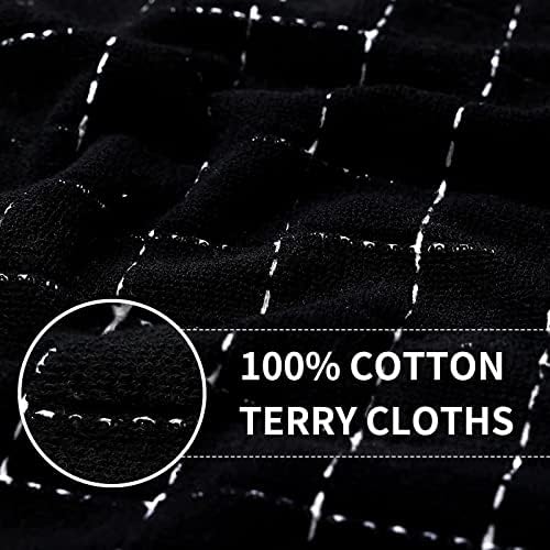 Homaxy 100% Cotton Terry Kitchen Towels, 8 Pack - Image 2