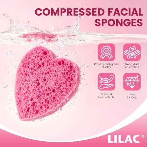 80 Count Compressed Facial Sponges Cellulose Eco-Friendly Makeup Sponges - Image 3