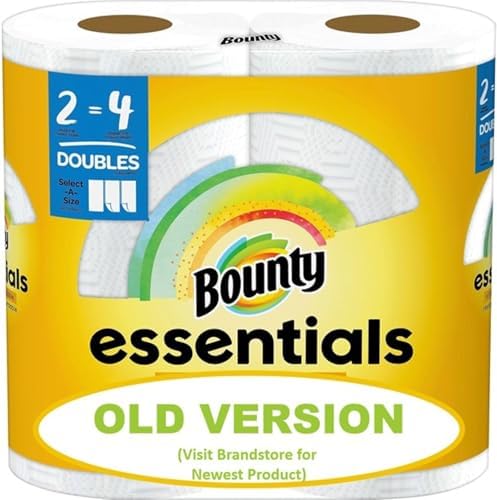 Bounty Essentials Select-A-Size Paper Towels, 2 Double Rolls = 4 Regular Rolls by Bounty