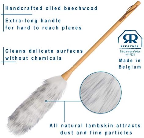 Redecker Lambswool Duster with Wooden Handle, 29.5 Inch - Image 5