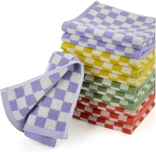 Washcloths 12 Pack Checkered by Jacquotha