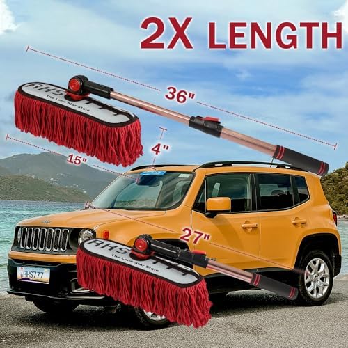 Extendable Car Duster, Long Star Wax Cotton - Image 2