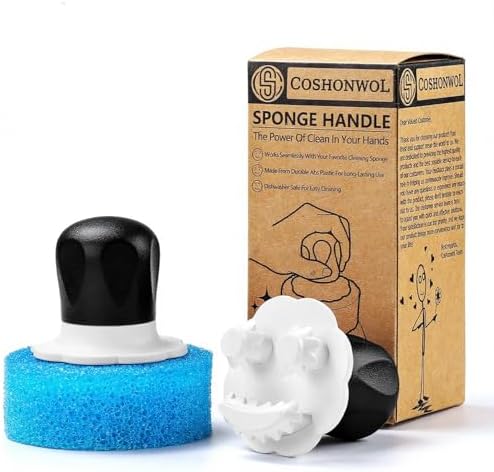 Sponge Hub Handle for Scrub Daddy Sponges | Ergonomic Palm Brush Holder by TheHouseofCoshonwol