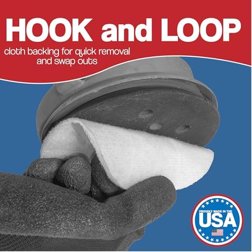 5 Inch Non Scratch Pad Hook & Loop Non Woven Discs White - Image 2