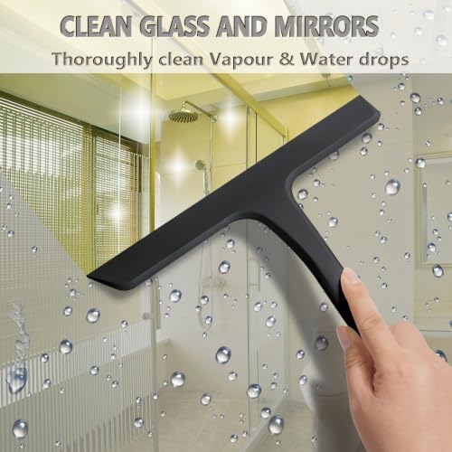 Squeegee Shower with Hook, 11 Inch Silicone Glass Cleaner - Image 6