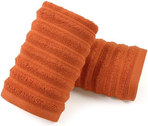 Orange Hand Towels Set of 2 by Jacquotha