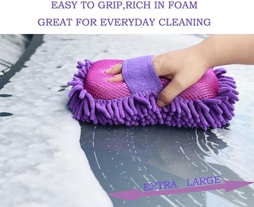 Scratch Free Chenille Microfiber Wash Mitt Car Wash Sponge - Image 6