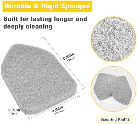 NEWE Shower Scrubber Refill Pads, Tub Tile Scrubber Replacement Head - Image 3