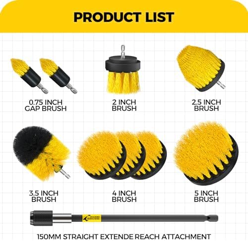 Holikme 10Pack Drill Brush Attachments Set，Power Scrubber Kit - Image 2