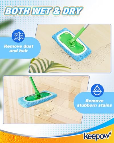 KEEPOW 6 Pack Reusable Mop Pads Compatible - Image 4