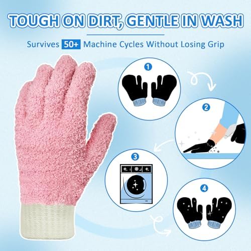 MIG4U 4 Pairs Microfiber Gloves - Image 3
