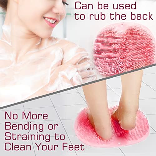 Shower Foot Scrubber Mat Back Washer Back Exfoliating Bath Wash Pad Wall - Image 3