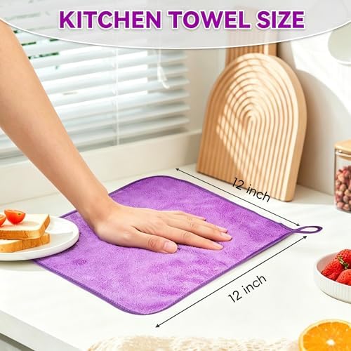 Microfiber Cleaning Cloths, 6 Pack Dish Cloths & Kitchen Dish Towels - Image 3