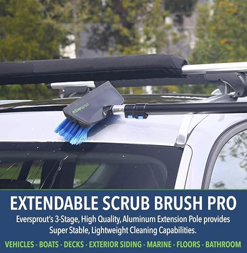 EVERSPROUT Scrub Brush, 1.5 to 3ft Pole, Rubber Bumper, No-Scratch - Image 3