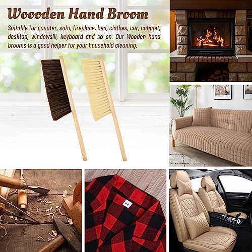 2 Pieces Woooden Dust Brush Hand Broom Bench Brush - Image 5