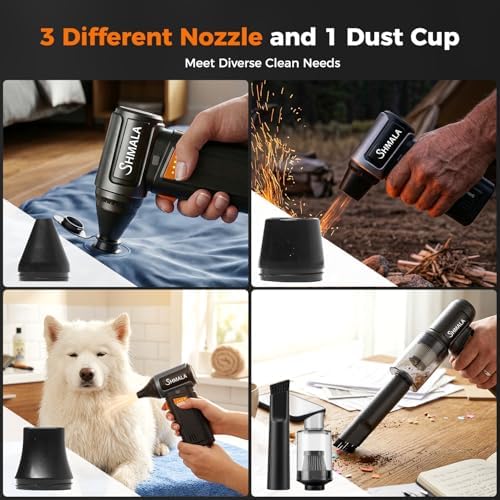 150000RPM 2 in 1 Air Duster & Vacuum, Cordless Electric Compressed Air Duster - Image 4