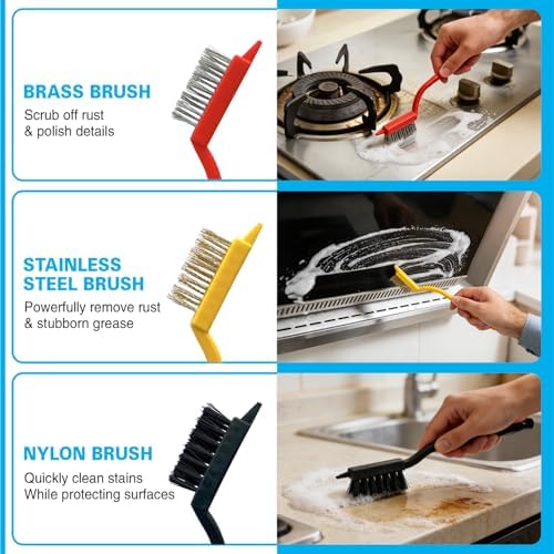 King Origin 8 PCS Crevice Cleaning Brush Set, Hard Bristle - Image 5