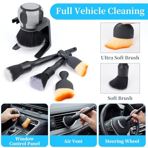 Supkiir 5Pcs Curveball Detailing Brush, Soft Bristles Dusting Brush - Image 5
