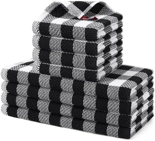 Homaxy Kitchen Towels and Dishcloths Set of 8 by Homaxy